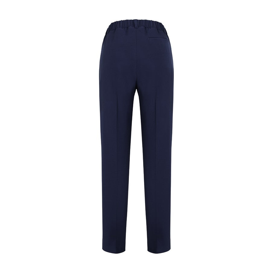 Biz Corporates Siena Womens Bandless Elastic Waist Pant 10722 in Marine, view 2