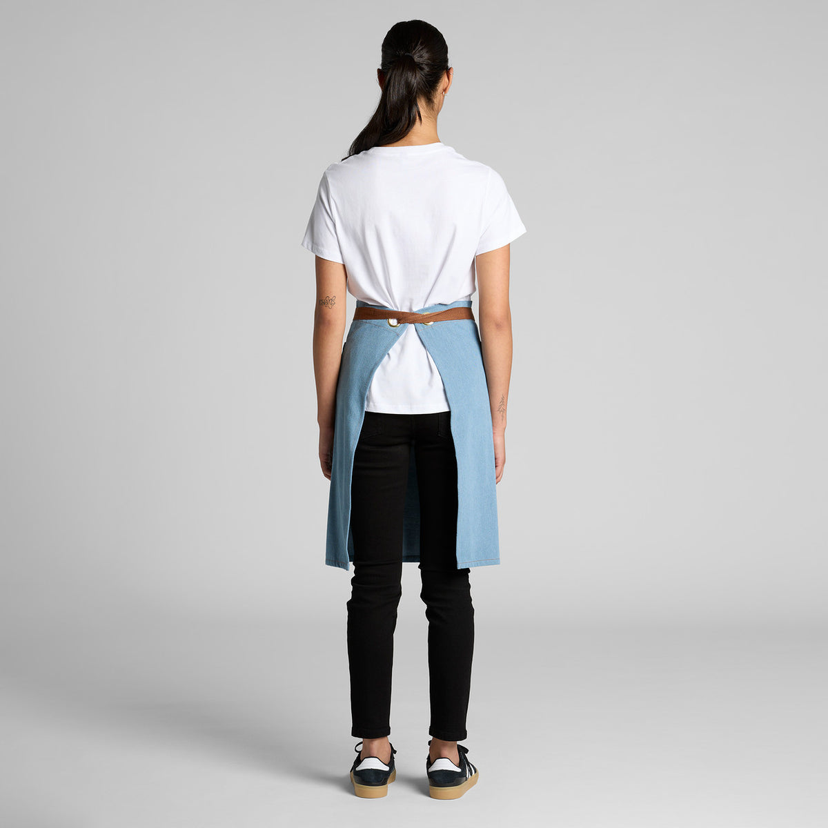 AS Colour Denim Half Apron 1085, back view