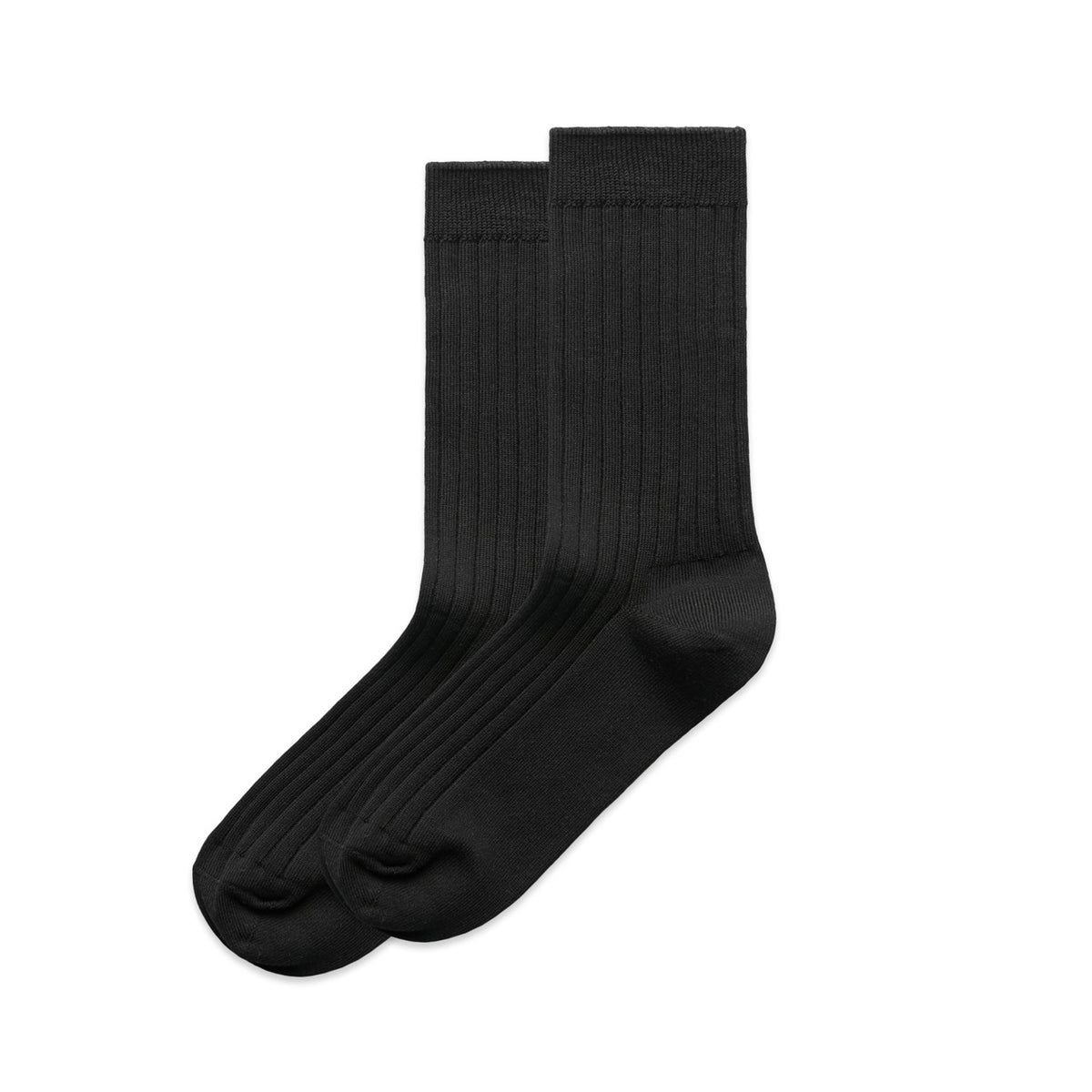 AS Colour Womens Rib Socks 2 Pack 1203 in Black