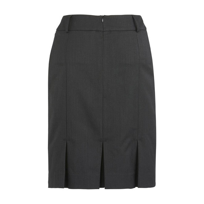 Biz Corporates Cool Stretch Womens Multi-Pleat Skirt 20115 in Charcoal, view 2