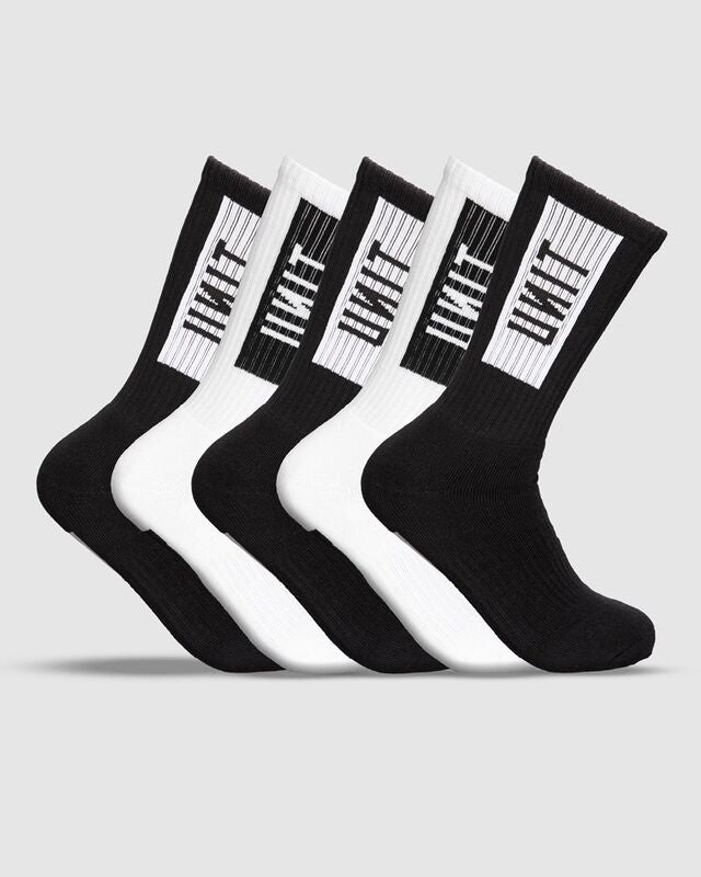 UNIT Mens High Profile Extra Thick Bamboo Socks 5-pack