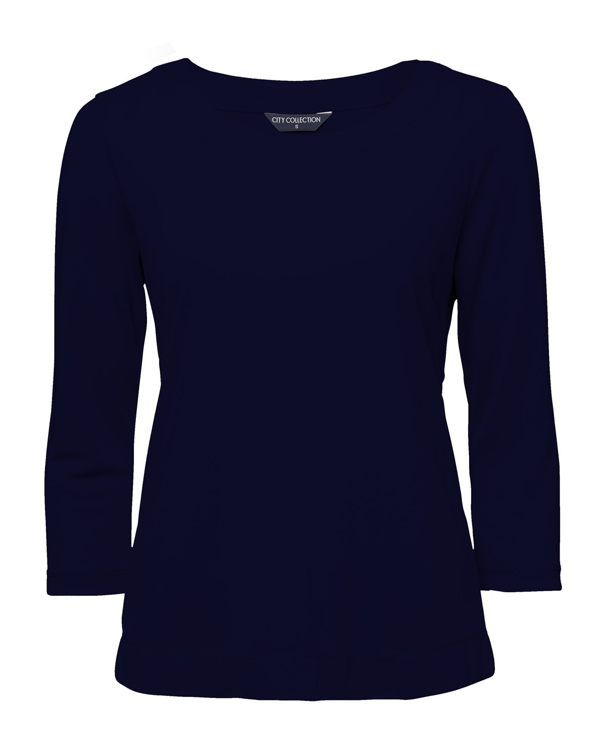 City Collection Smart Knit 3/4 Sleeve Women's Top 2290 in Navy