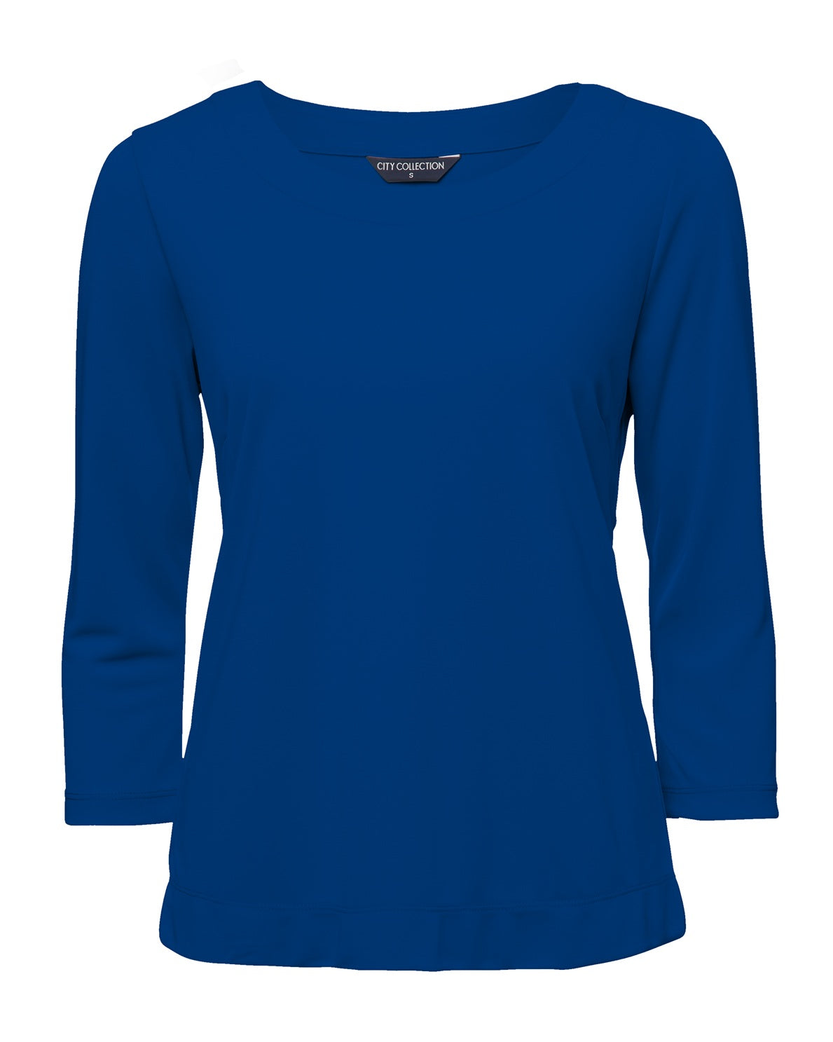 City Collection Smart Knit 3/4 Sleeve Women's Top 2290 in Royal