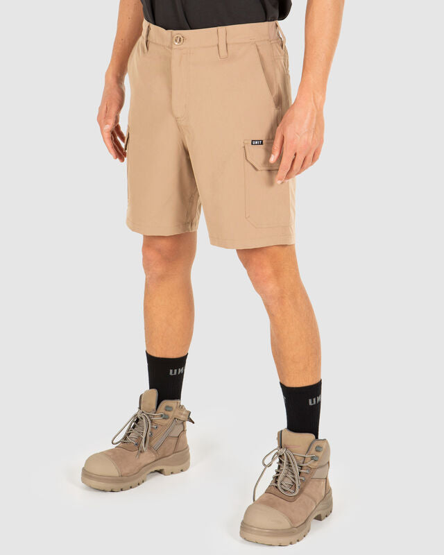 UNIT Demolition Flexlite Mens Lightweight Stretch Cargo Shorts 19"