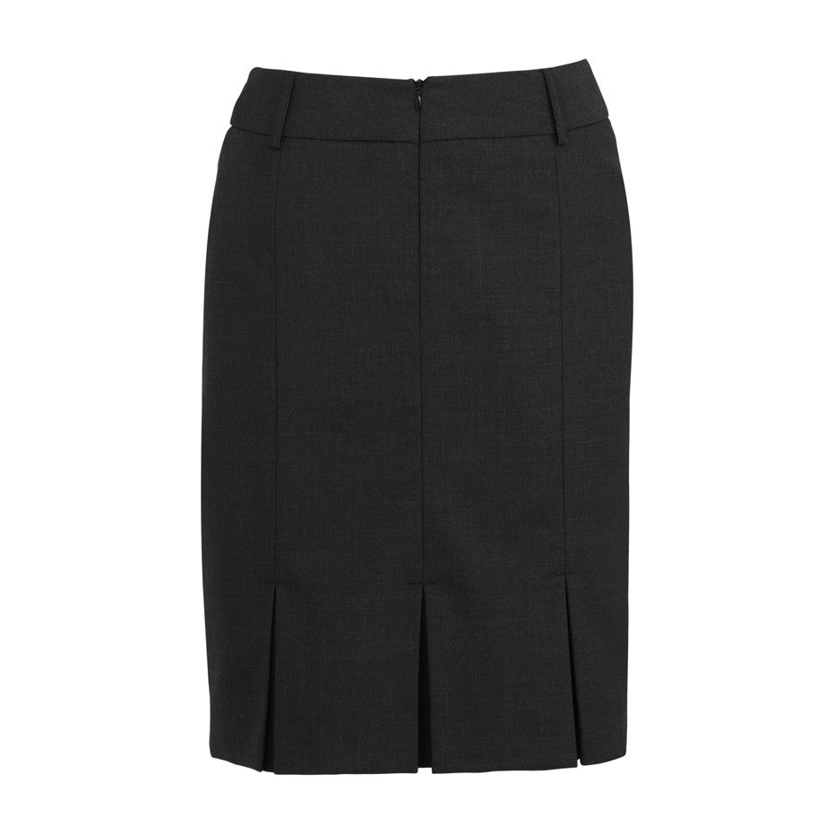 Biz Corporates Comfort Wool Stretch Womens Multi-Pleat Skirt 24015 in Black, view 2