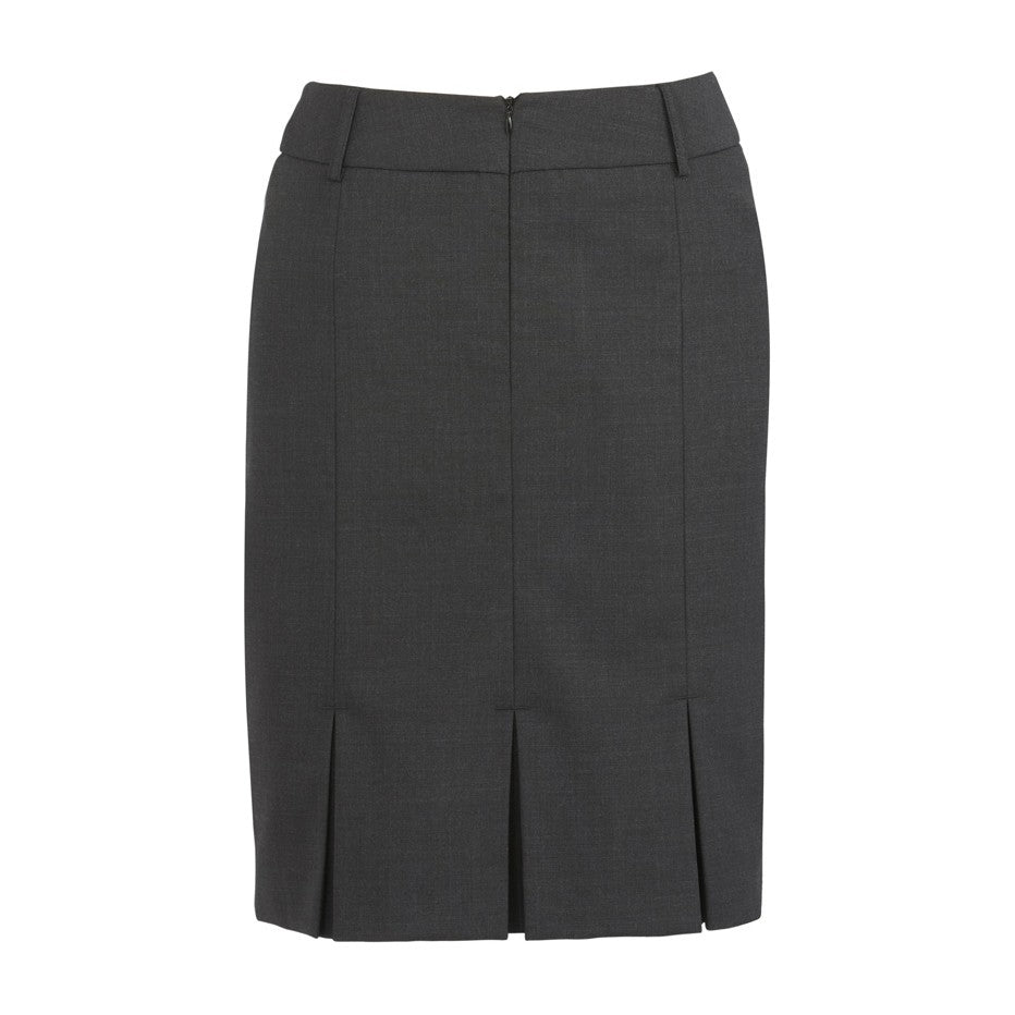 Biz Corporates Comfort Wool Stretch Womens Multi-Pleat Skirt 24015 in Charcoal, view 2