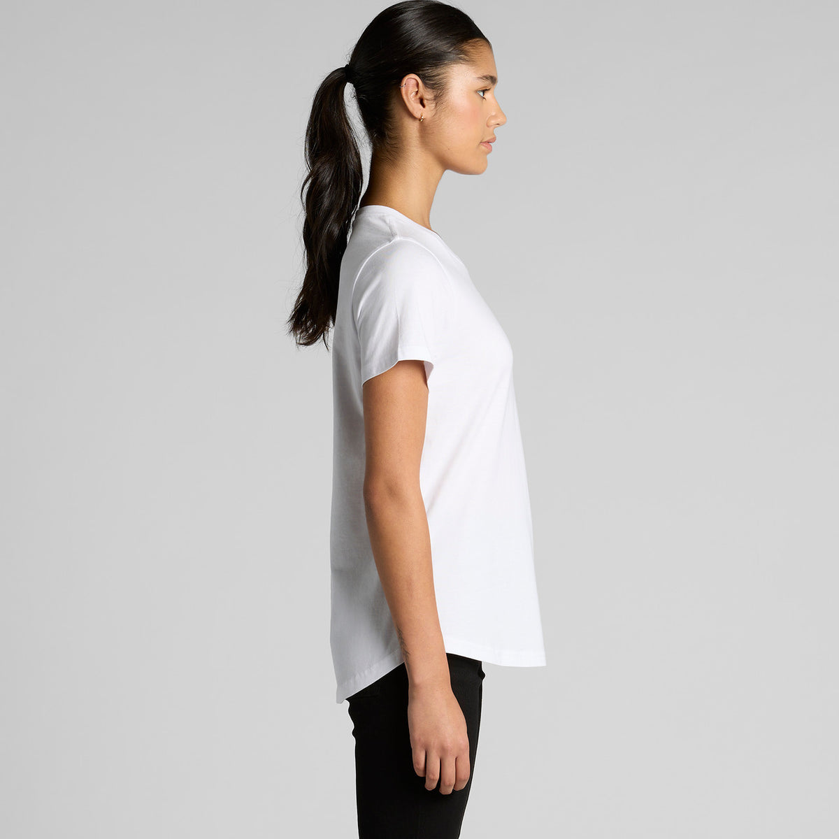 AS Colour Womens Maple Curve Tee 4024, side view