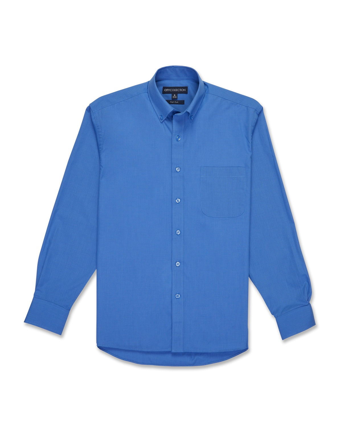 City Collection Mens Micro Check Long Sleeve Shirt