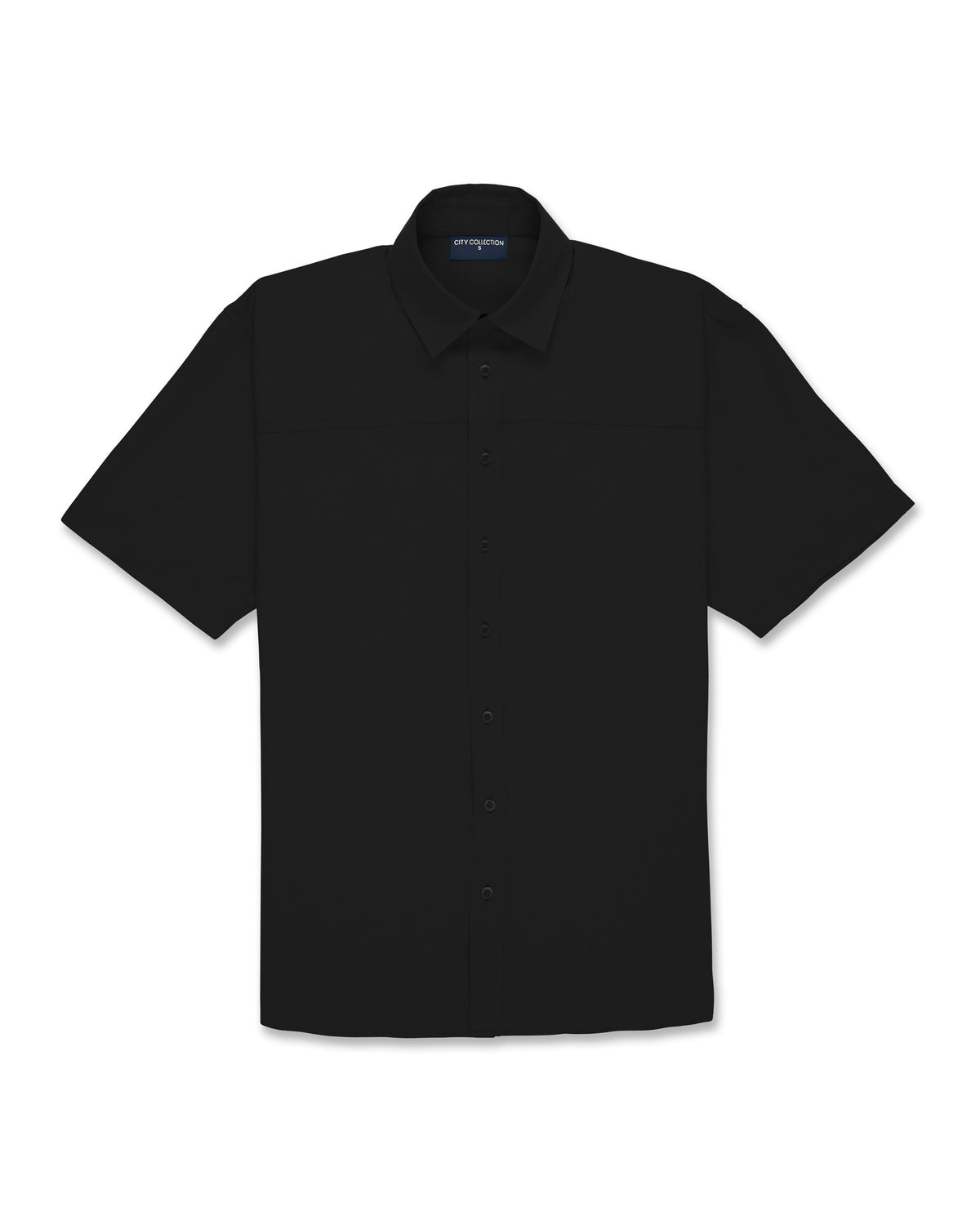 City Collection Ezylin Men's Short Sleeve Shirt 4145SS in Black