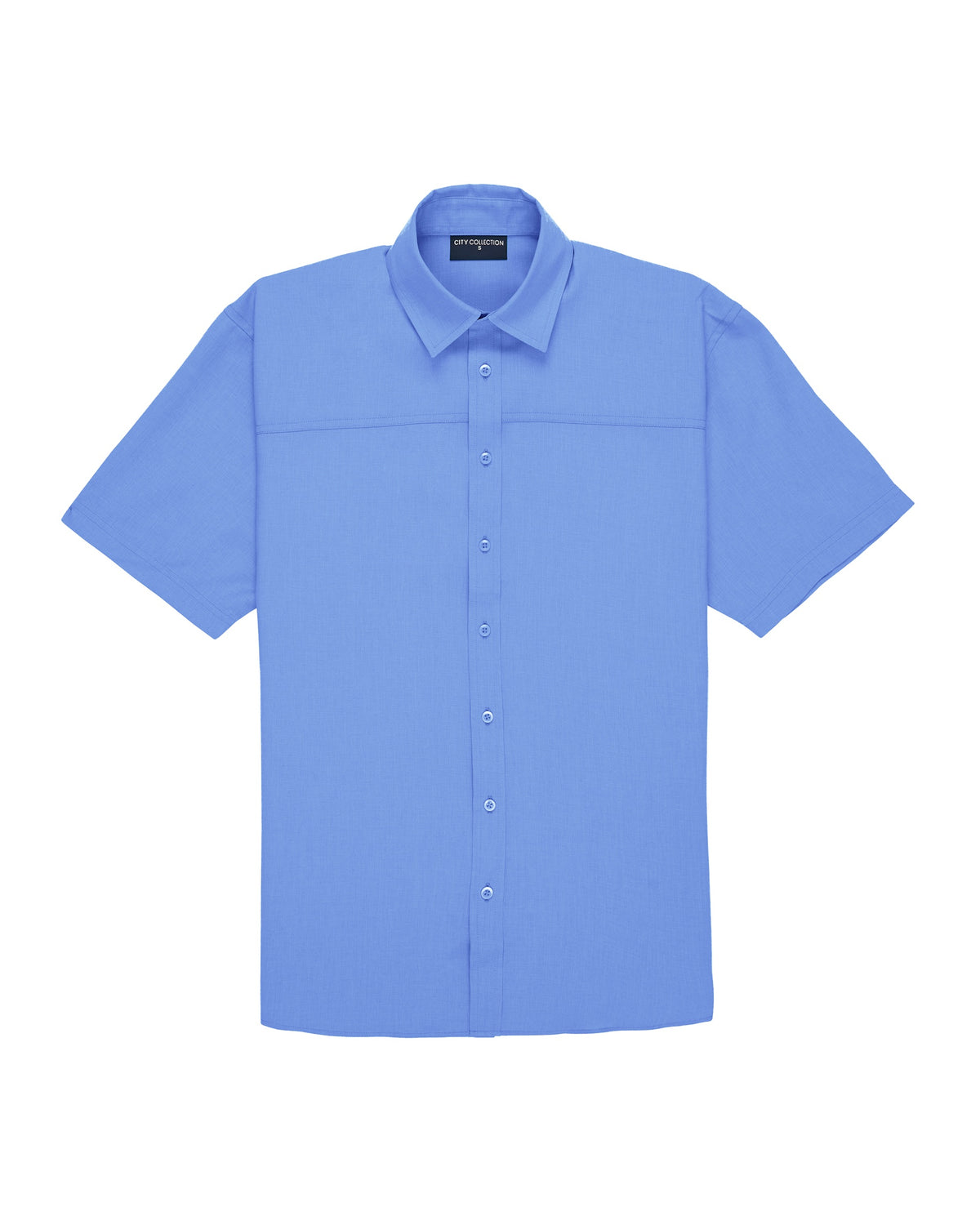 City Collection Ezylin Men's Short Sleeve Shirt 4145SS in Blue