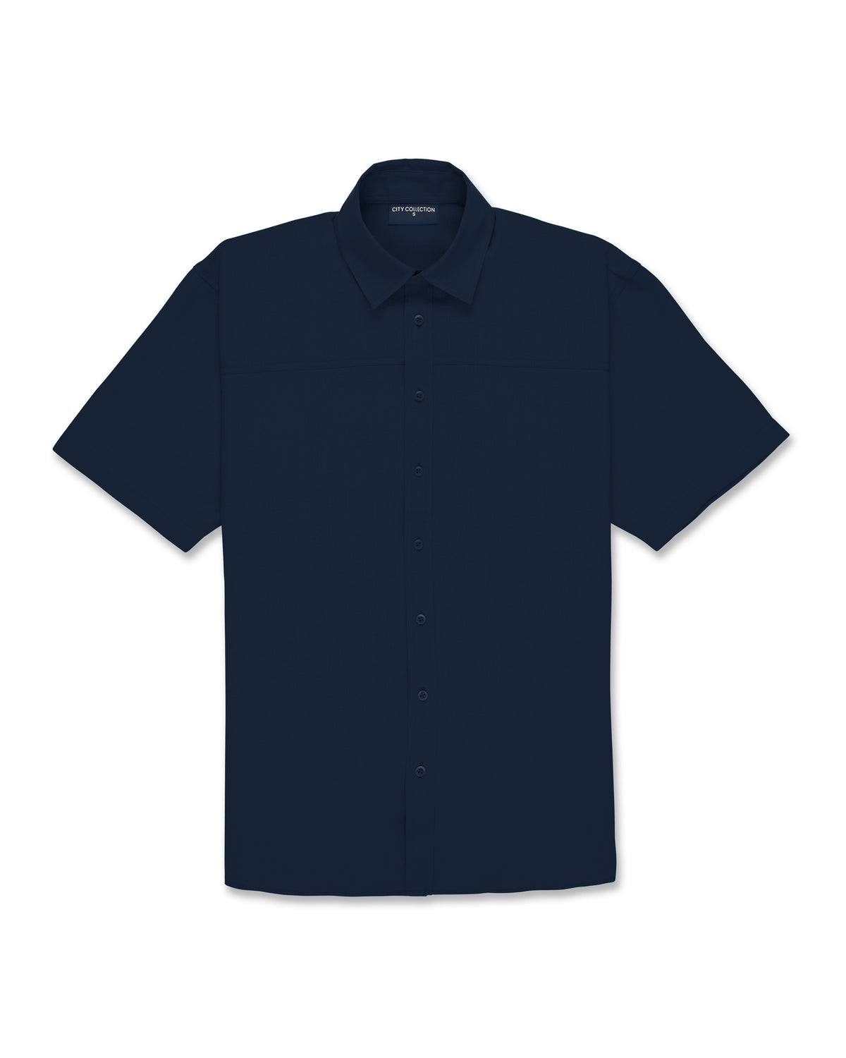 City Collection Ezylin Men's Short Sleeve Shirt 4145SS in Denim