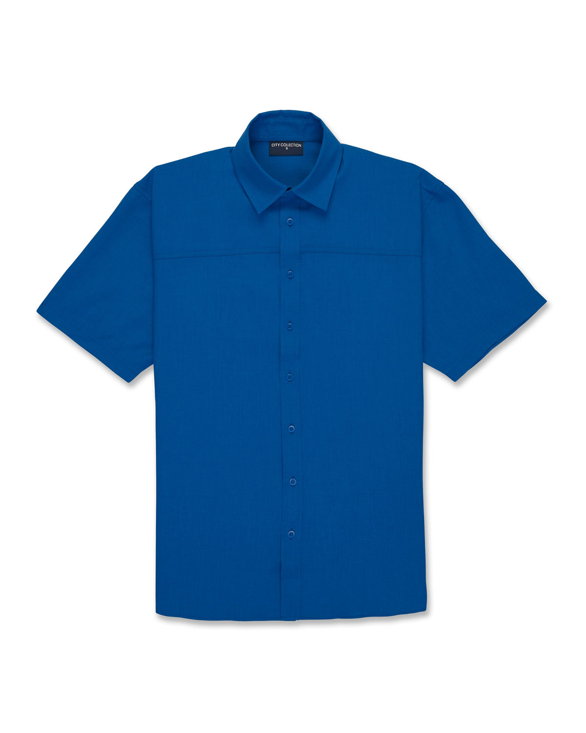 City Collection Ezylin Men's Short Sleeve Shirt 4145SS in Royal