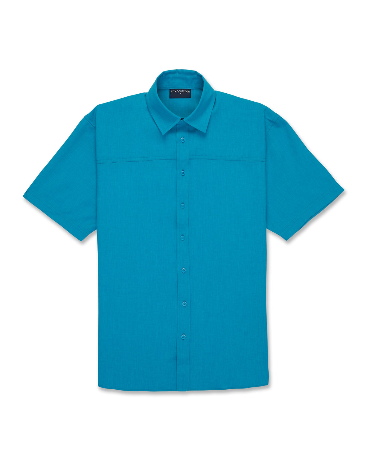 City Collection Ezylin Men's Short Sleeve Shirt 4145SS in Teal