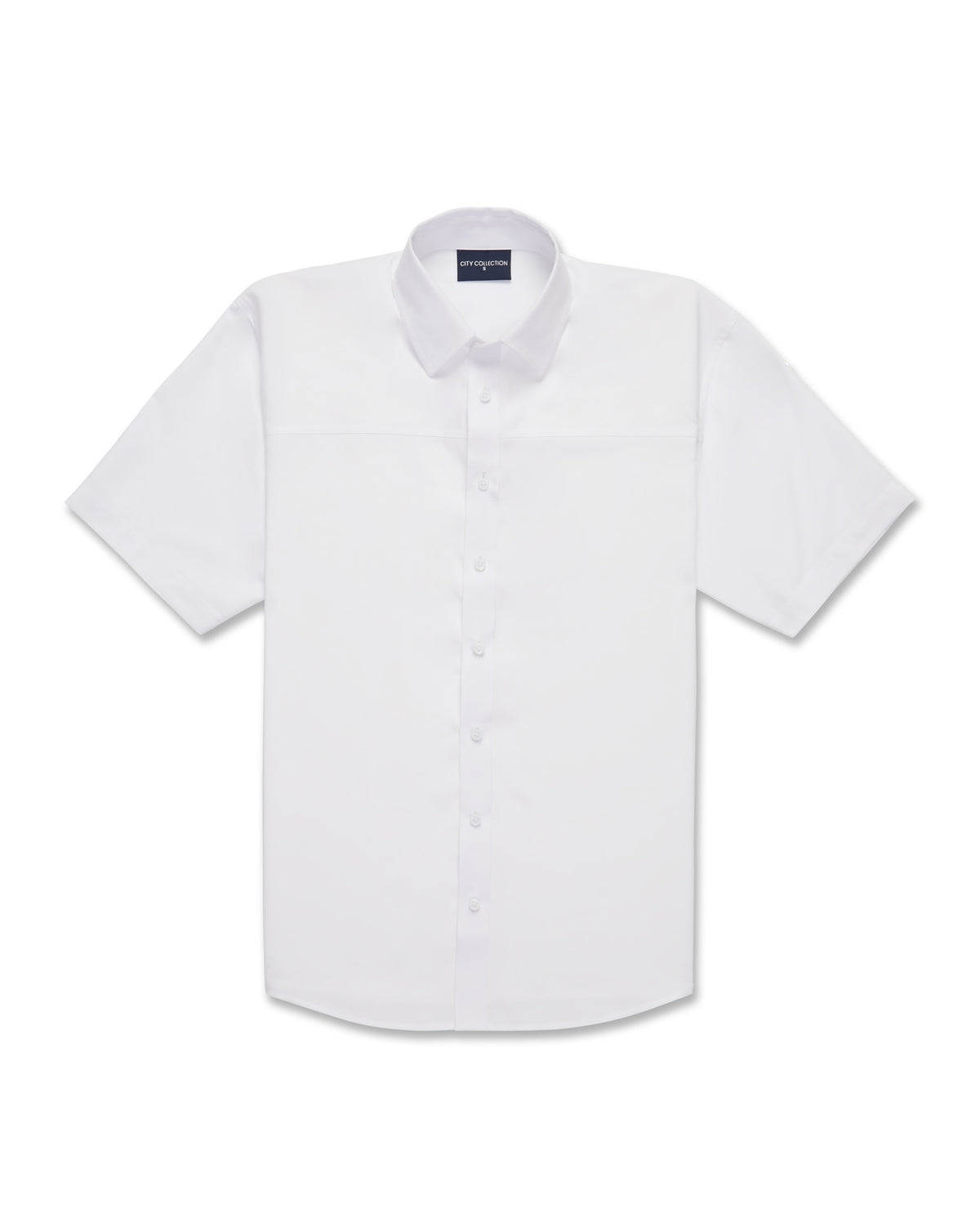 City Collection Ezylin Men's Short Sleeve Shirt 4145SS in White
