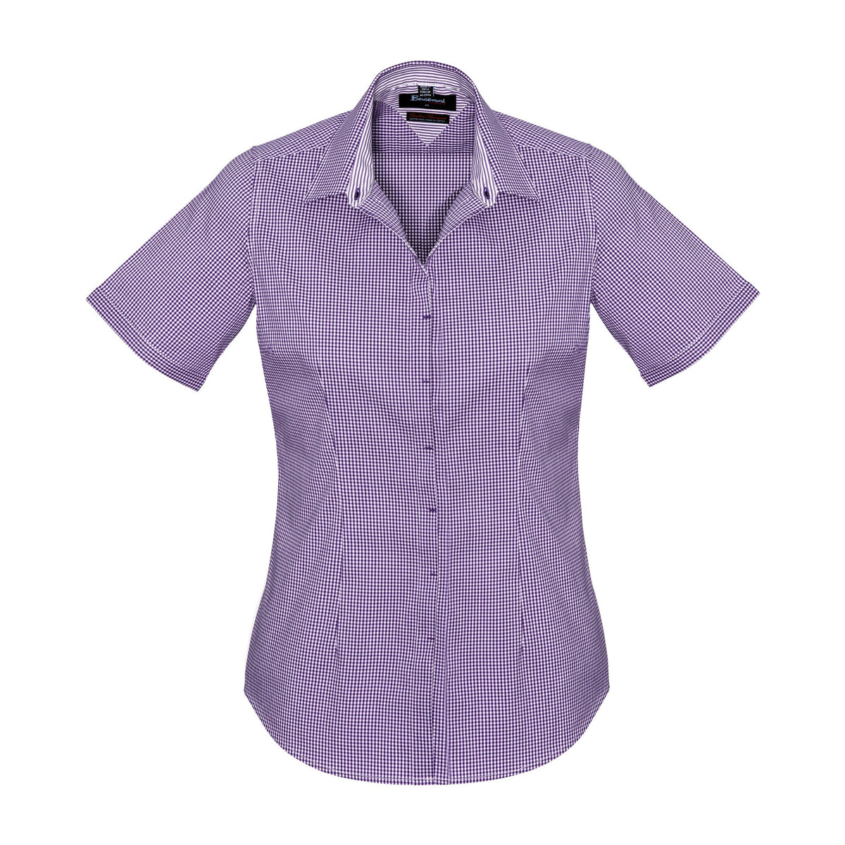 Biz Corporates Newport Womens Short Sleeve Shirt 42512 in Purple Reign
