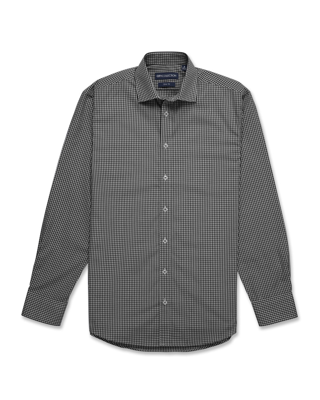 City Collection Mens So Ezy Check Long Sleeve Shirt
