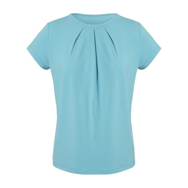Biz Corporates Blaise Womens Short Sleeve Top 44412 in Aqua