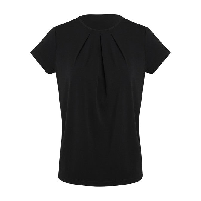 Biz Corporates Blaise Womens Short Sleeve Top 44412 in Black