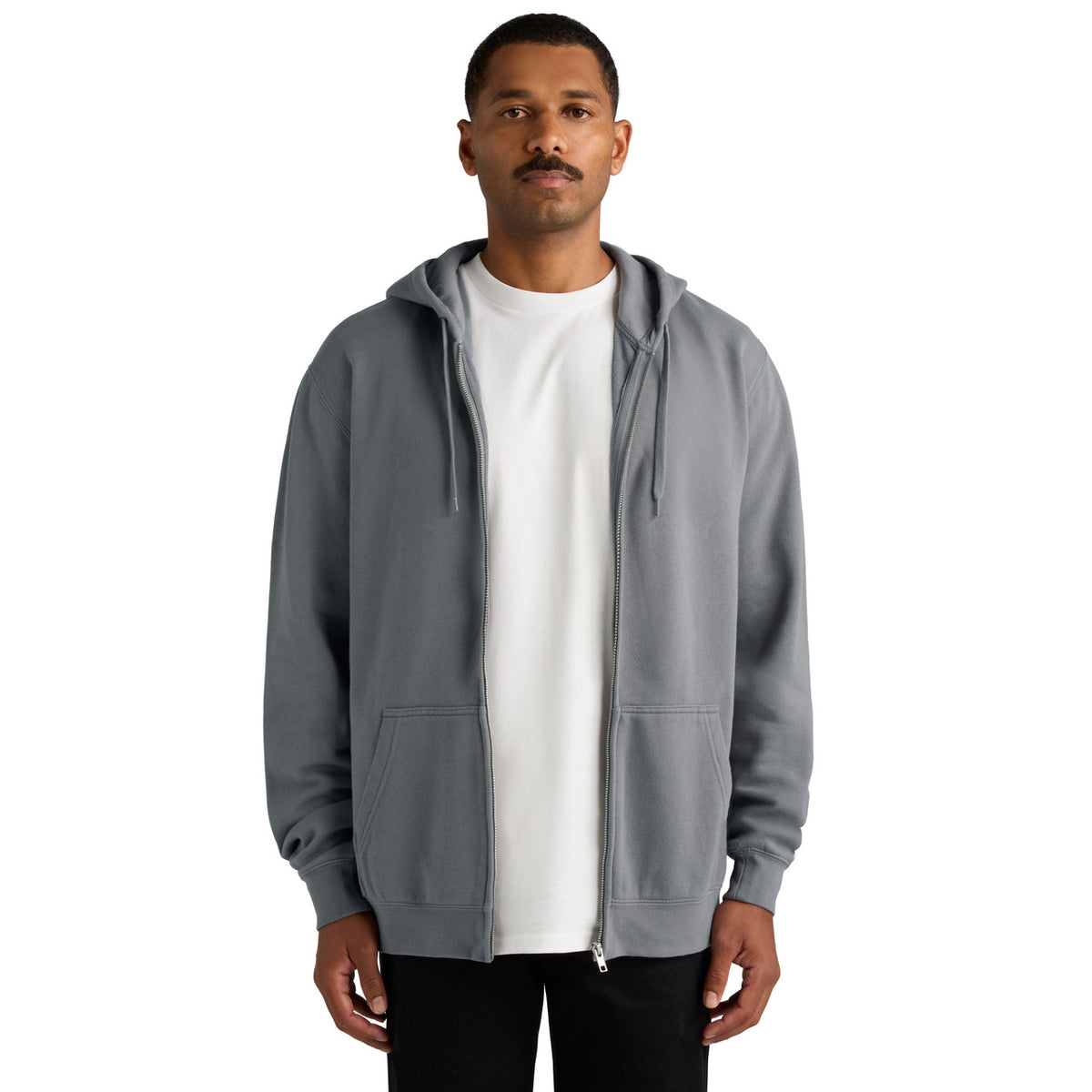 AS Colour Stencil Zip Hood 5104, front view