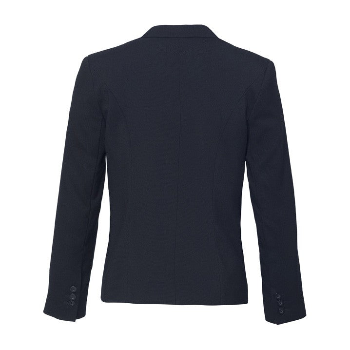 Biz Corporates Cool Stretch Womens Short Jacket with Reverse Lapel 60113 in Navy, view 2