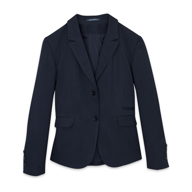 Biz Corporates Cool Stretch Womens 2 Button Mid Length Jacket 60119 in Navy, view 3