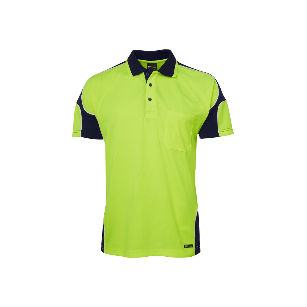 JB's Hi Vis Short Sleeve Arm Panel Polo 6AP4S