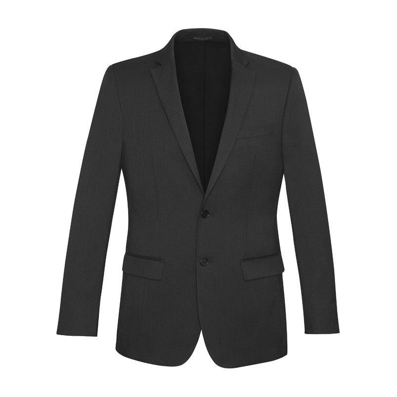 Biz Corporates Comfort Wool Stretch Mens Slimline Jacket 84013 in Charcoal