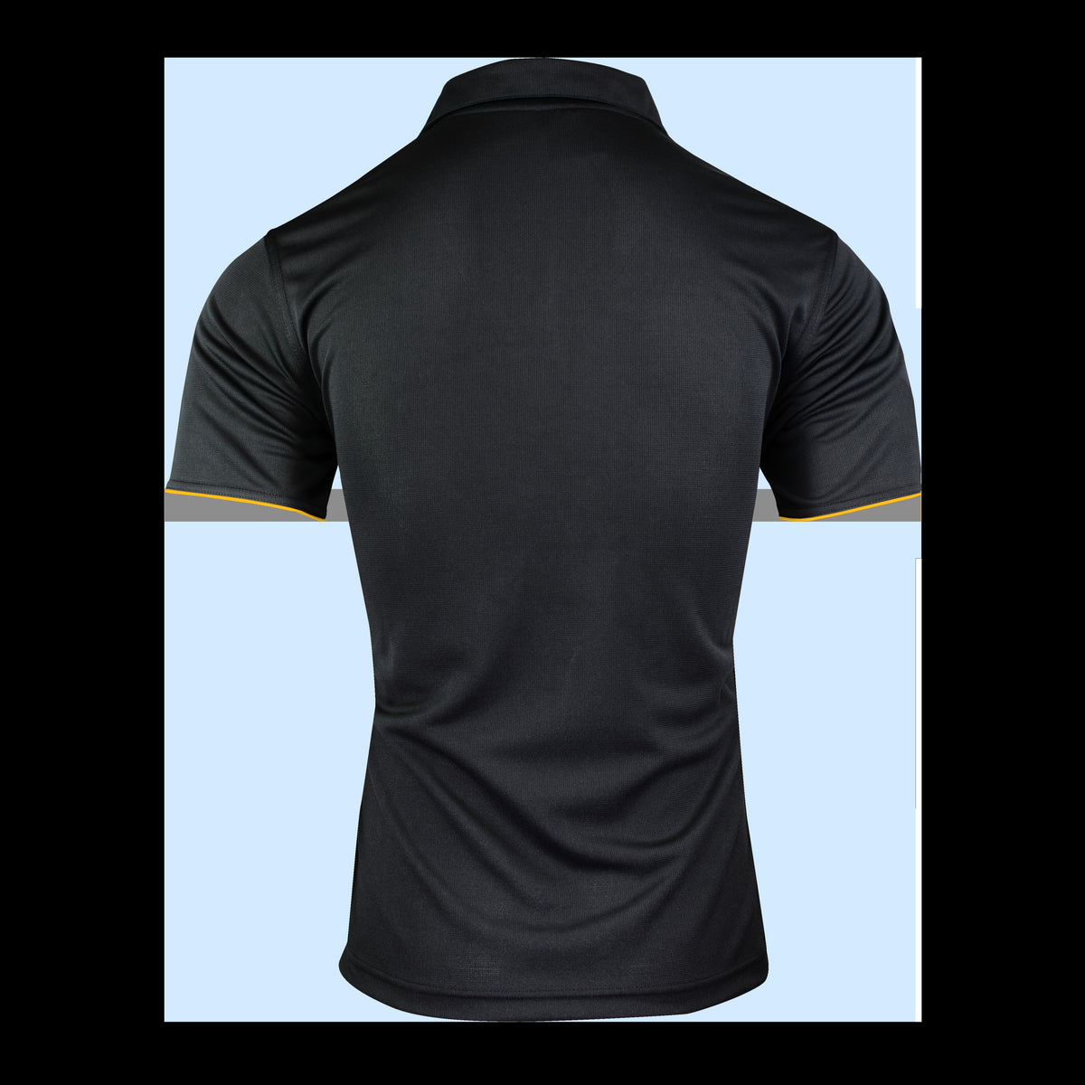 Aussie Pacific Yarra Mens Polo 1302 in Black/Gold, back view