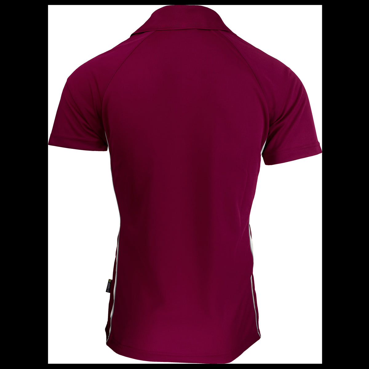 Aussie Pacific Eureka Mens Polo 1304 in Maroon/White, back view