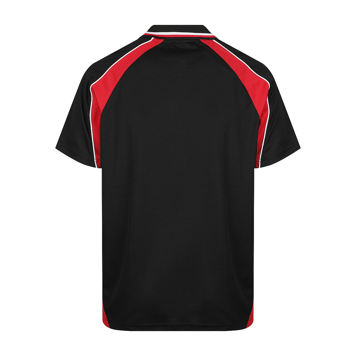 Aussie Pacific Panorama Mens Polo 1309 in Black/Red/White, back view