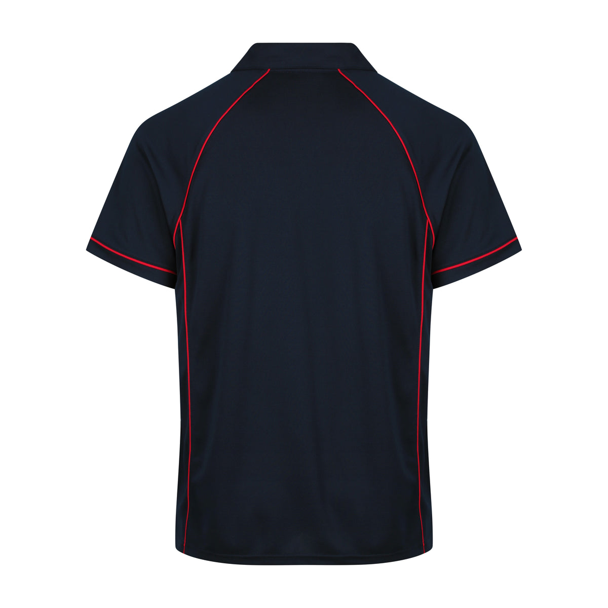 Aussie Pacific Endeavour Mens Polo 1310 in Navy/Red, back view