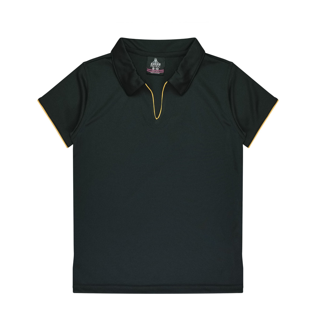 Aussie Pacific Yarra Womens Polo 2302 in Black/Gold