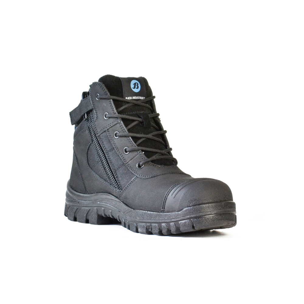 BATA Zippy Mid Cut Safety Boot Black 804-66641