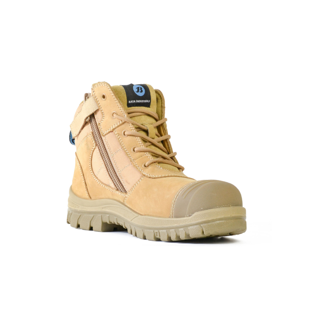 BATA Zippy Mid Cut Safety Boot Wheat 804-88841