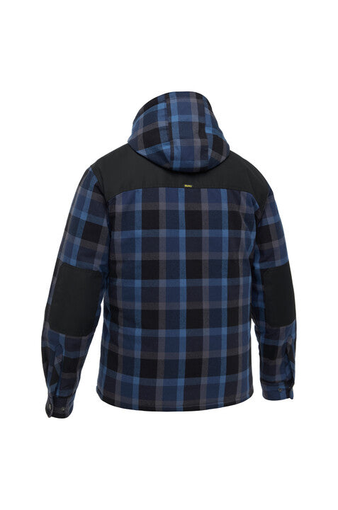 Bisley Contrast Check Zip Front Hoodie BJ6703