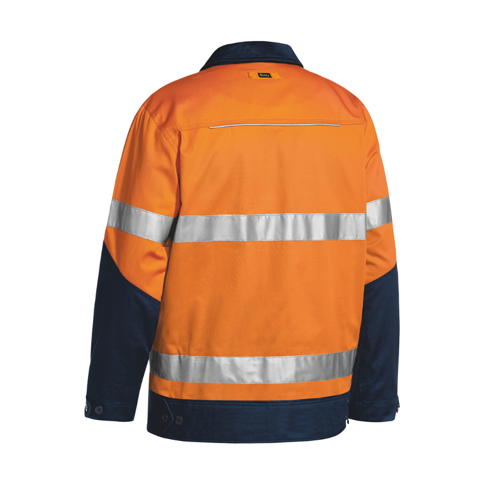 Bisley Unisex Taped Hi Vis Drill Jacket with Liquid Repellent Finish BJ6917T