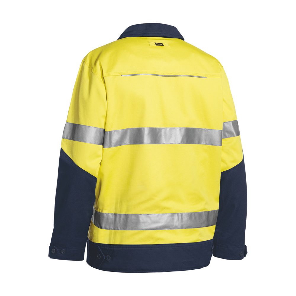 Bisley Unisex Taped Hi Vis Drill Jacket with Liquid Repellent Finish BJ6917T
