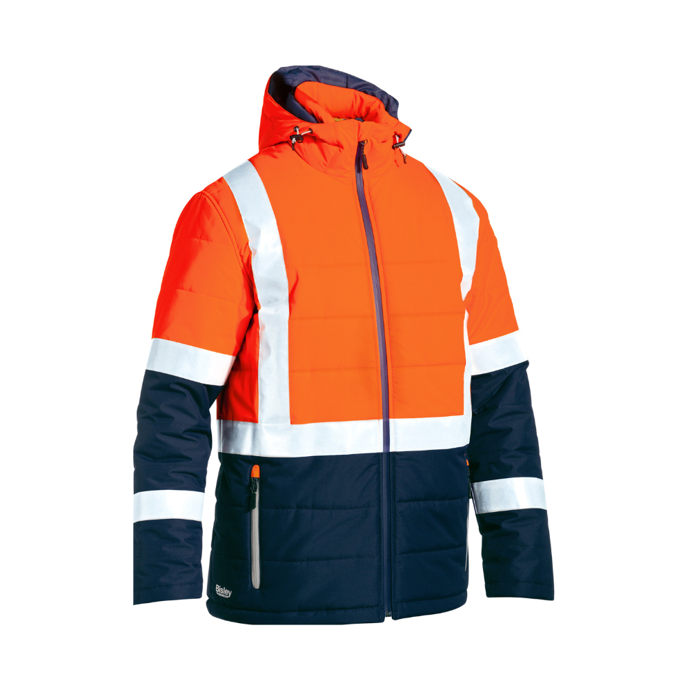 Bisley Unisex Taped Hi Vis Puffer Jacket BJ6929HT