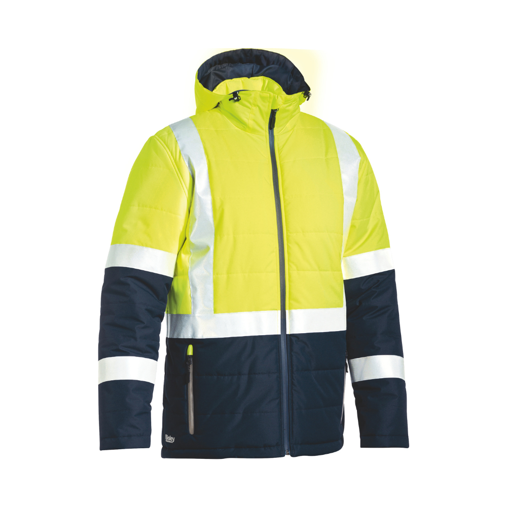 Bisley Unisex Taped Hi Vis Puffer Jacket BJ6929HT