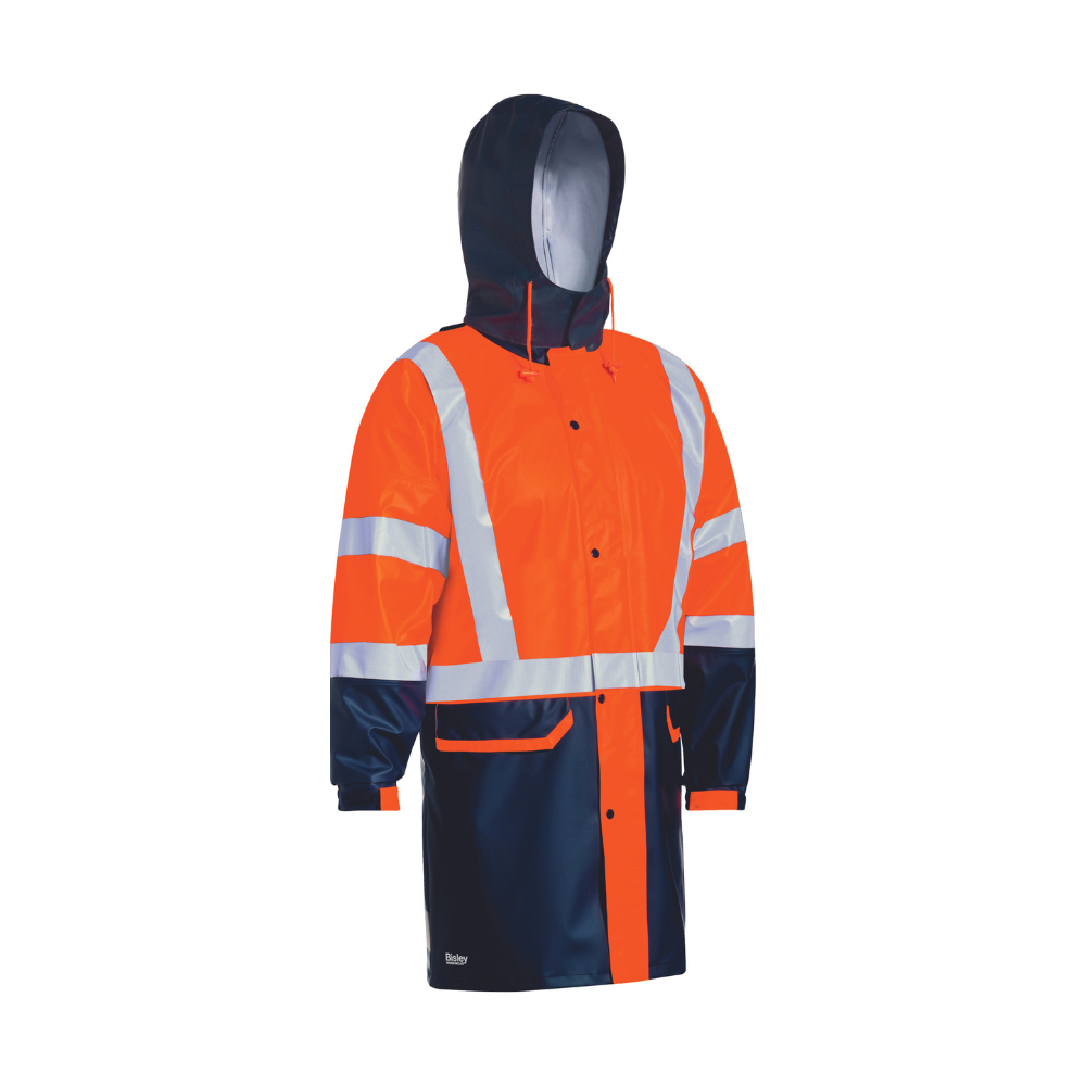 Bisley Taped Hi Vis Stretch PU Rain Coat BJ6935HT