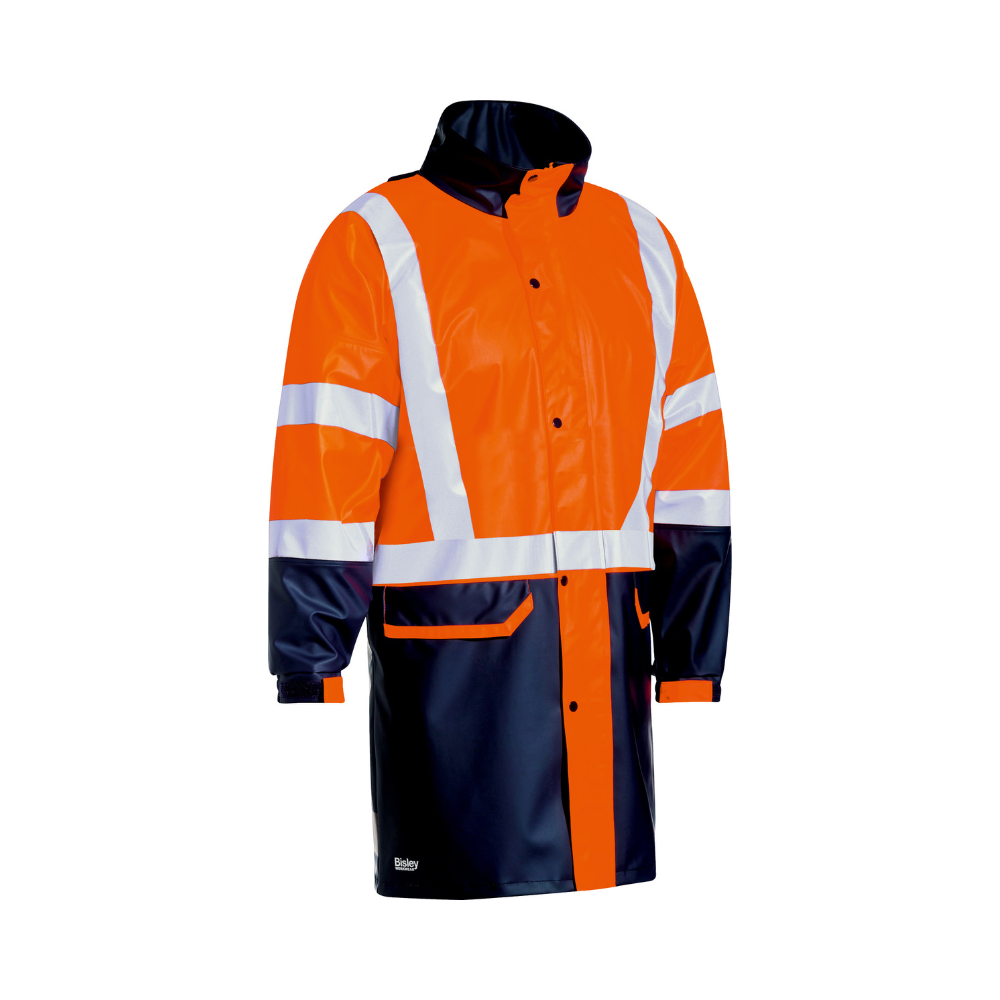 Bisley Taped Hi Vis Stretch PU Rain Coat BJ6935HT