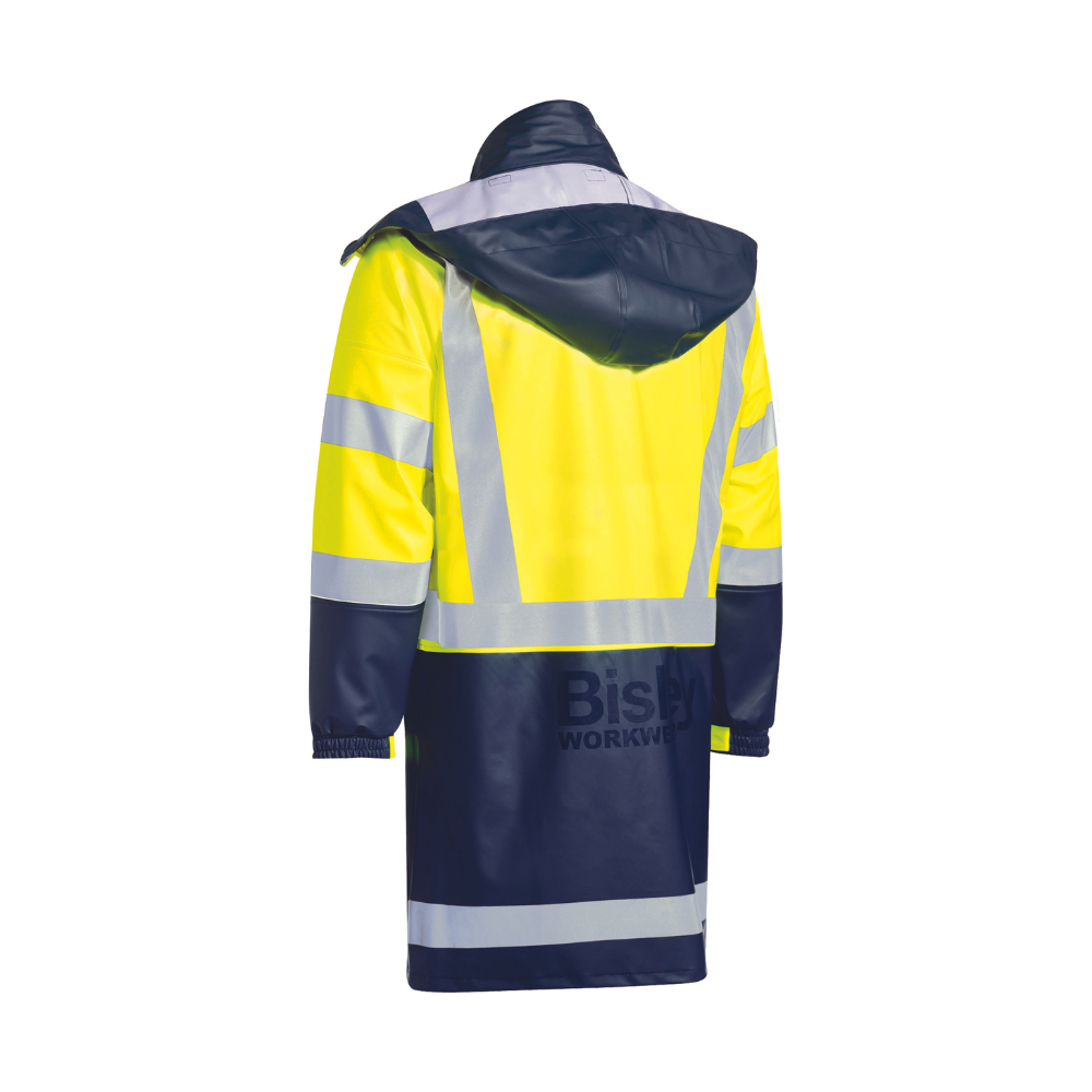 Bisley Taped Hi Vis Stretch PU Rain Coat BJ6935HT