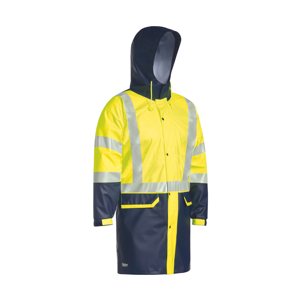 Bisley Taped Hi Vis Stretch PU Rain Coat BJ6935HT