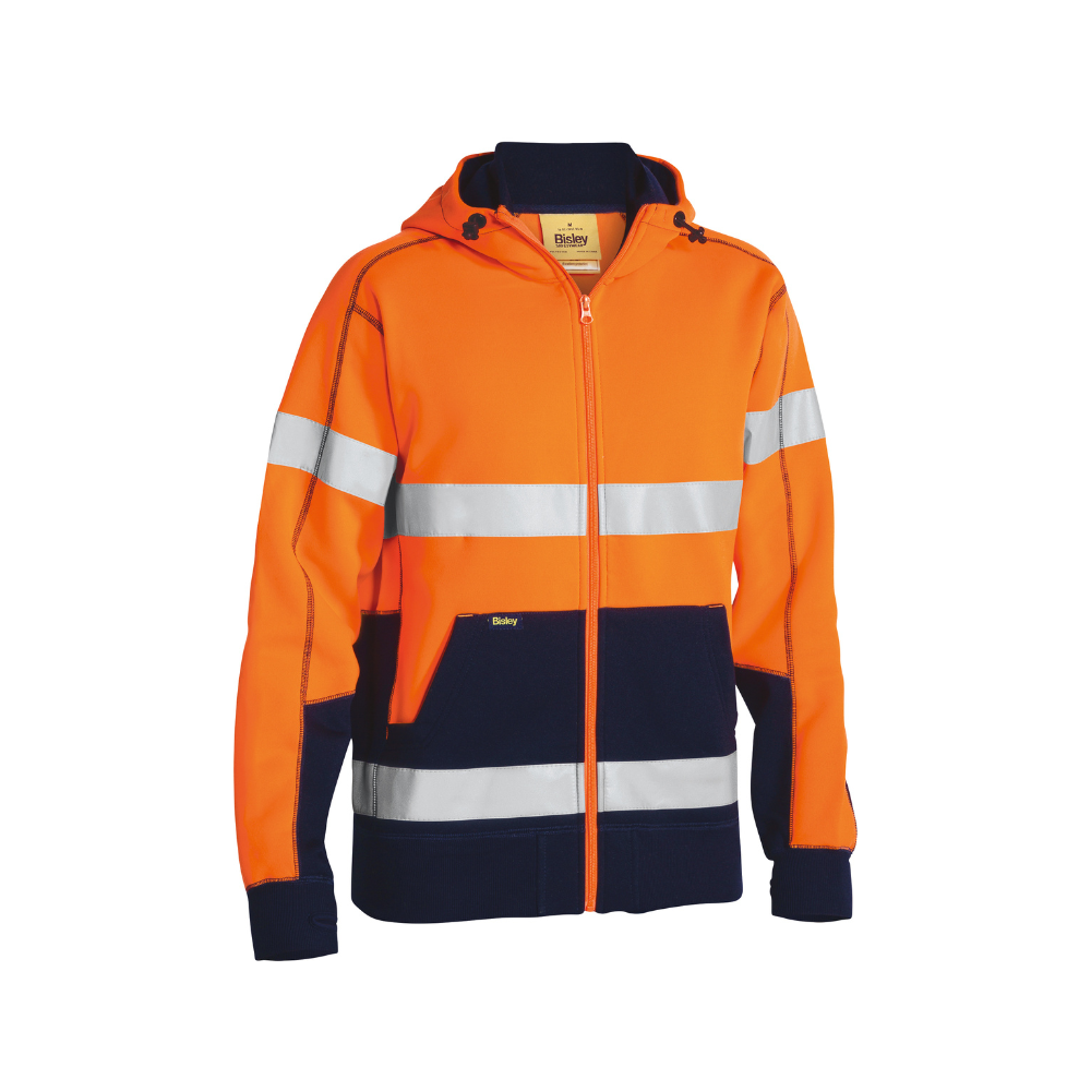 Bisley Unisex Taped Hi Vis Fleece Hoodie BK6819T