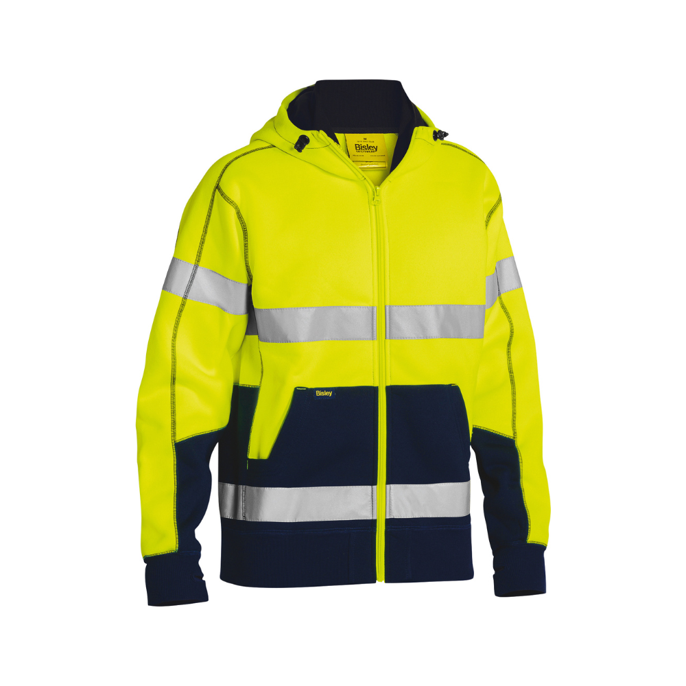 Bisley Unisex Taped Hi Vis Fleece Hoodie BK6819T