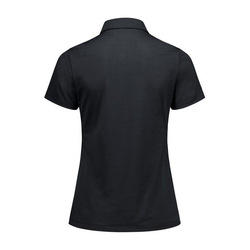 Biz Phoenix Womens Short Sleeve Polo BP2610LS in Black, view 2