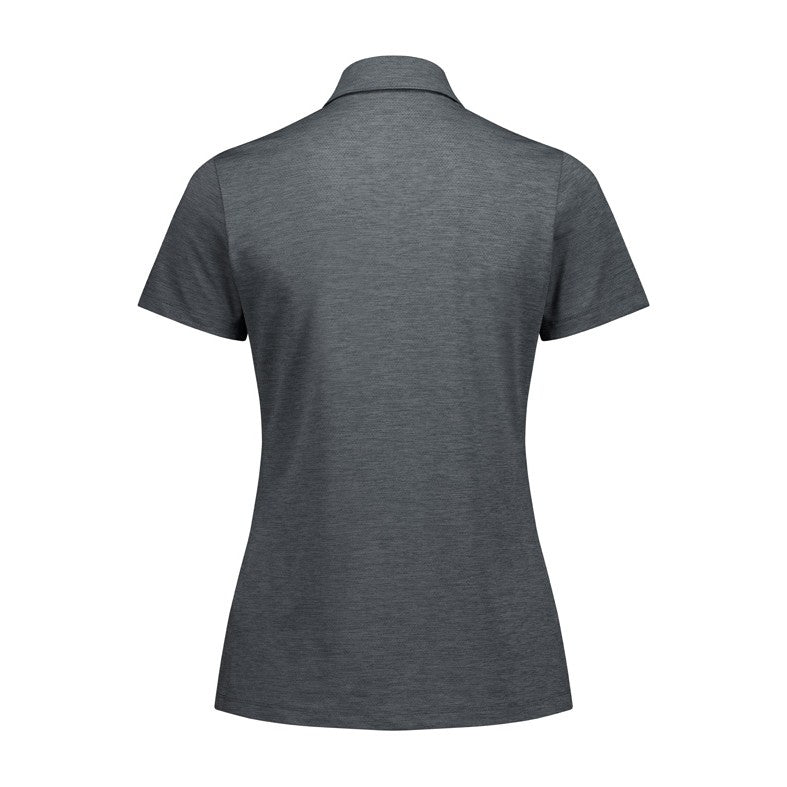 Biz Phoenix Womens Short Sleeve Polo BP2610LS in Charcoal Marle, view 2