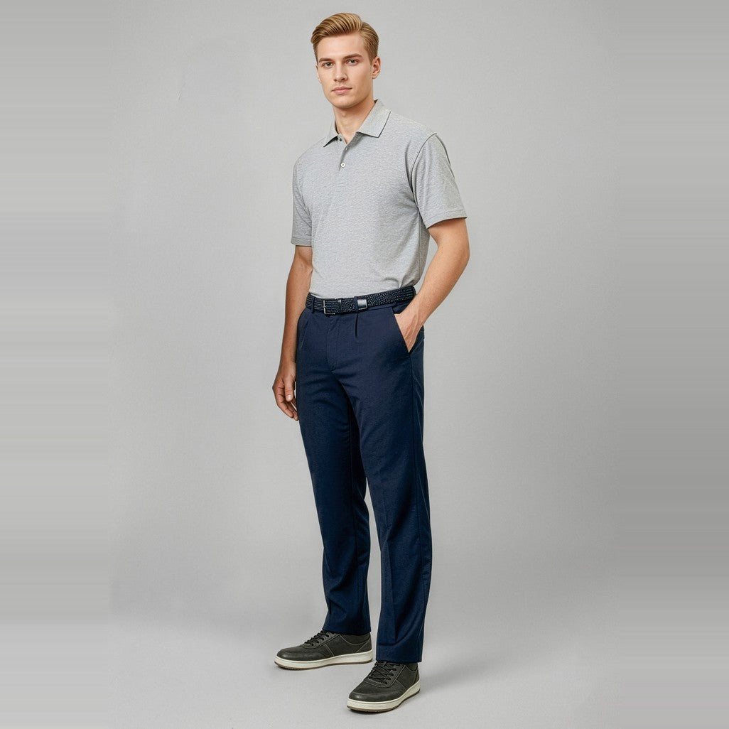 Biz Detroit Mens Pant (Regular) BS10110R in Navy, worn by model