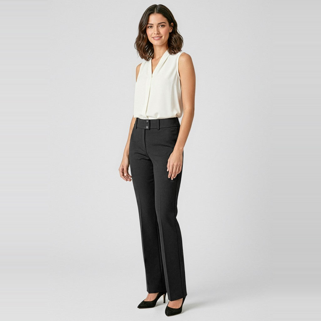 Biz Kate Womens Perfect Pant BS507L in Black, worn by model