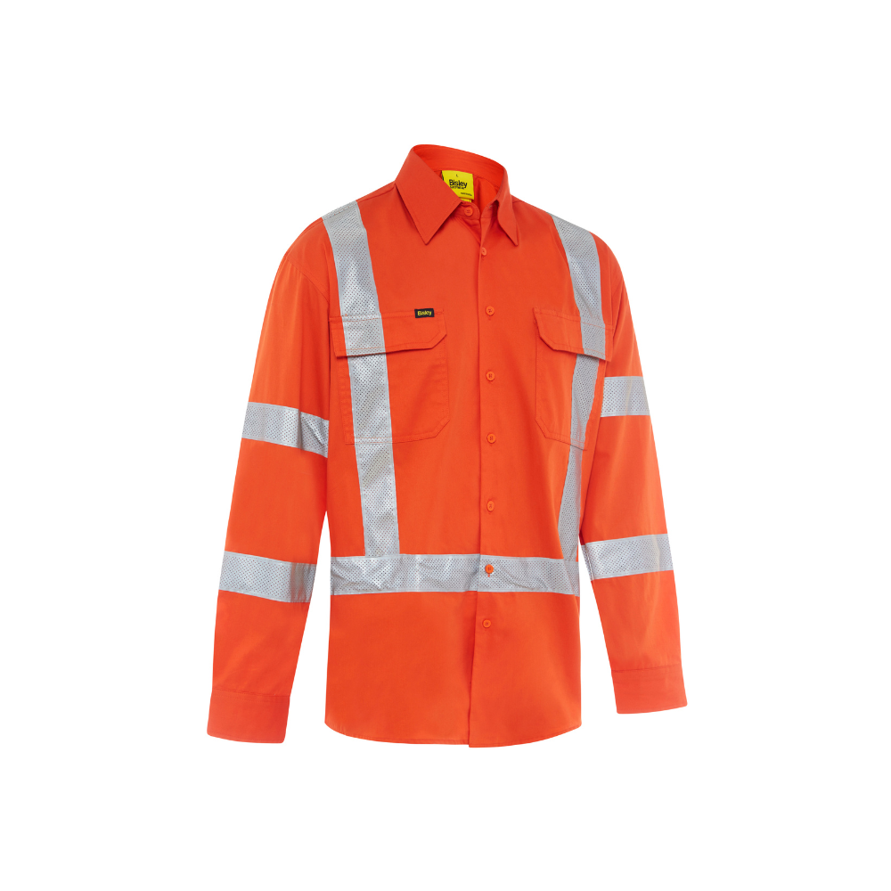 Bisley X-Taped Biomotion Hi Vis Cool Lightweight Drill Shirt BS6166XT